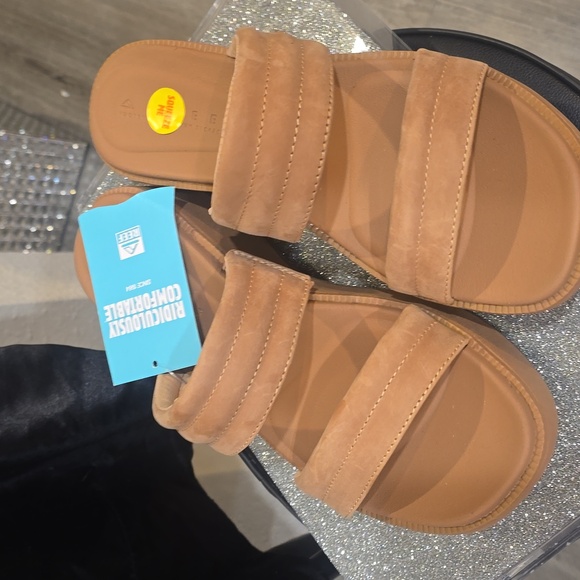 Reef Lofty Luxe Hi Platform Slide Sandals- Natural - Picture 7 of 9